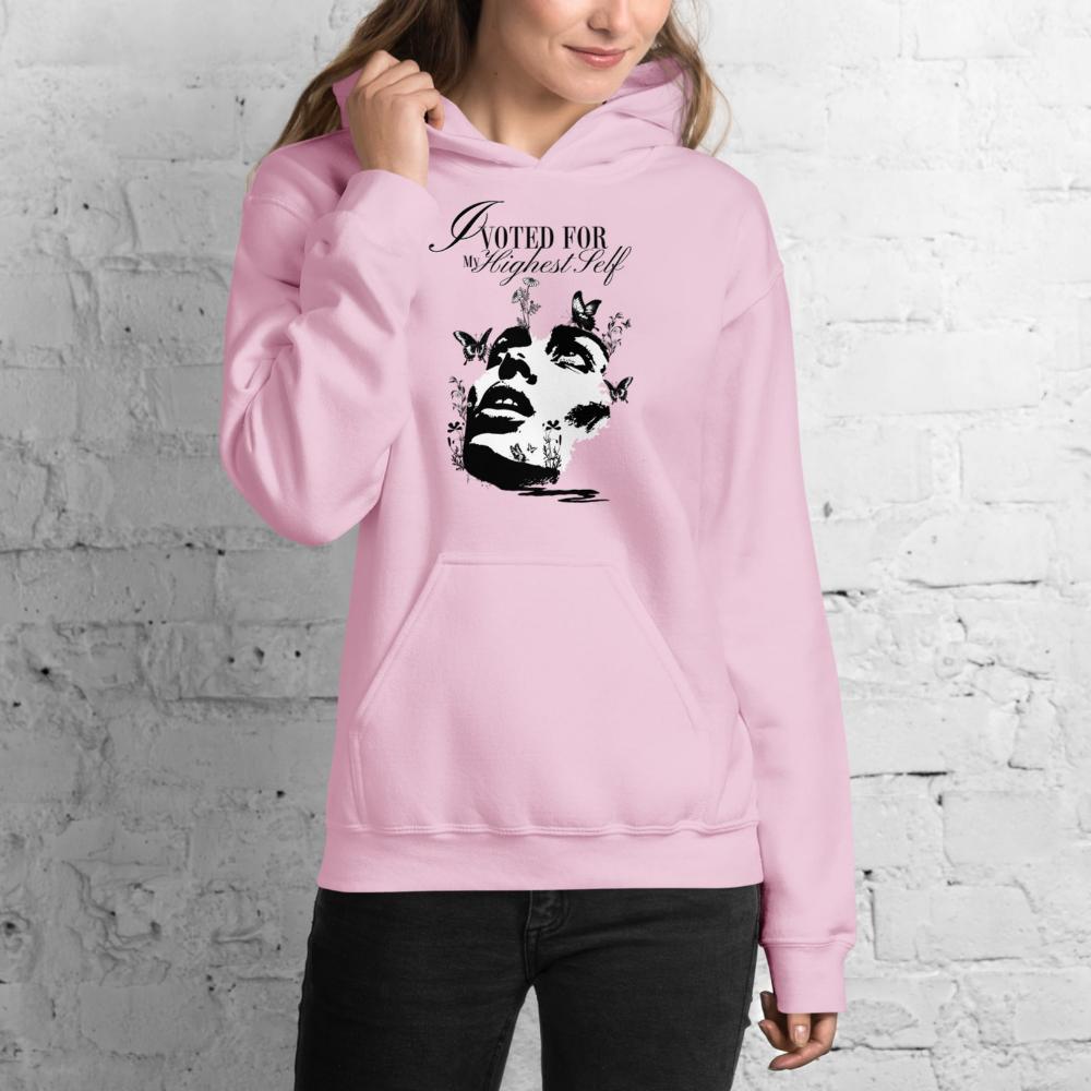 I Voted For My Highest Self Hoodie - Light Pink Color - https://ascensionemporium.net